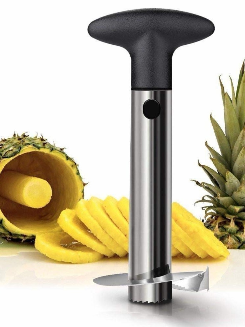 New Stainless Steel Pineapple Corer with Black Handle - oxo